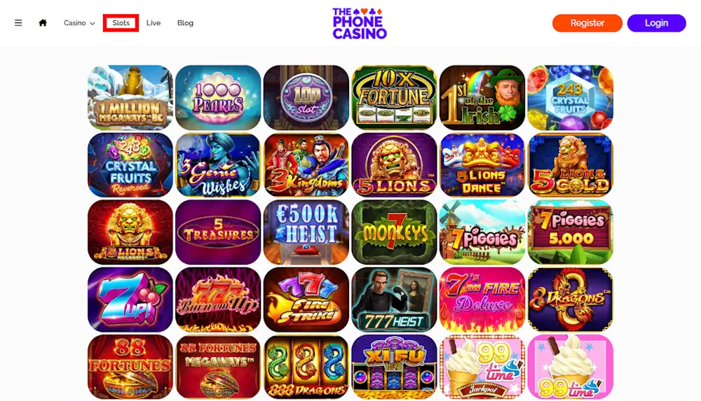 The Phone Casino Slots Screenshot